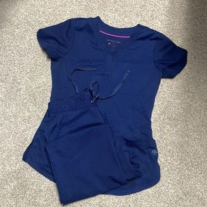 Healing hands purple label scrub set